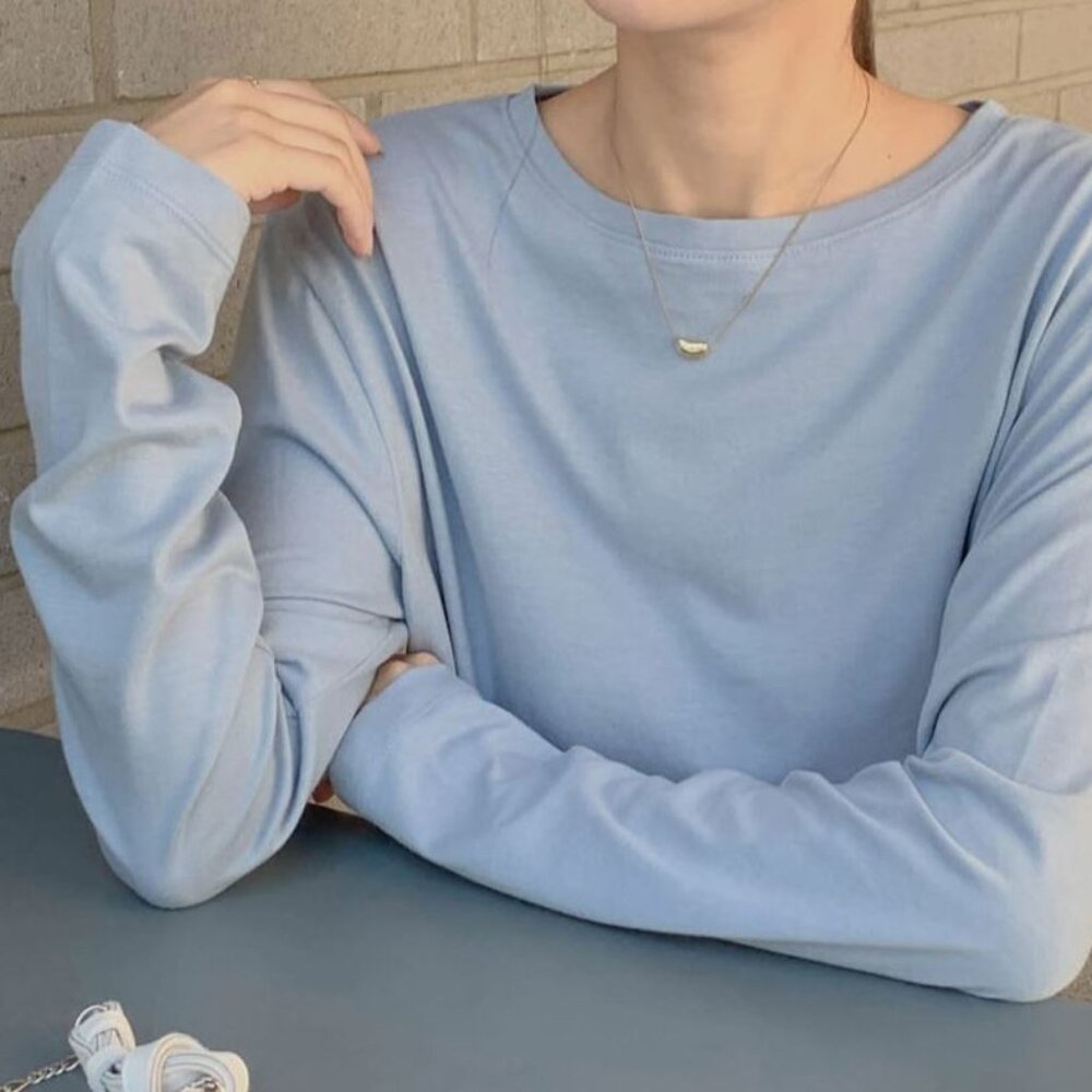 Cherrykoko Pastel Blue Basic Tee